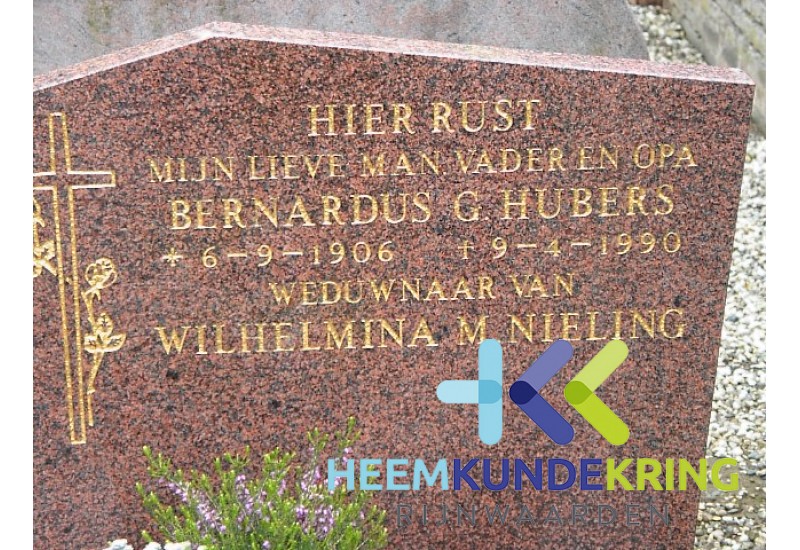 Grafstenen kerkhof Herwen Coll. HKR (25) B.G. Hubers